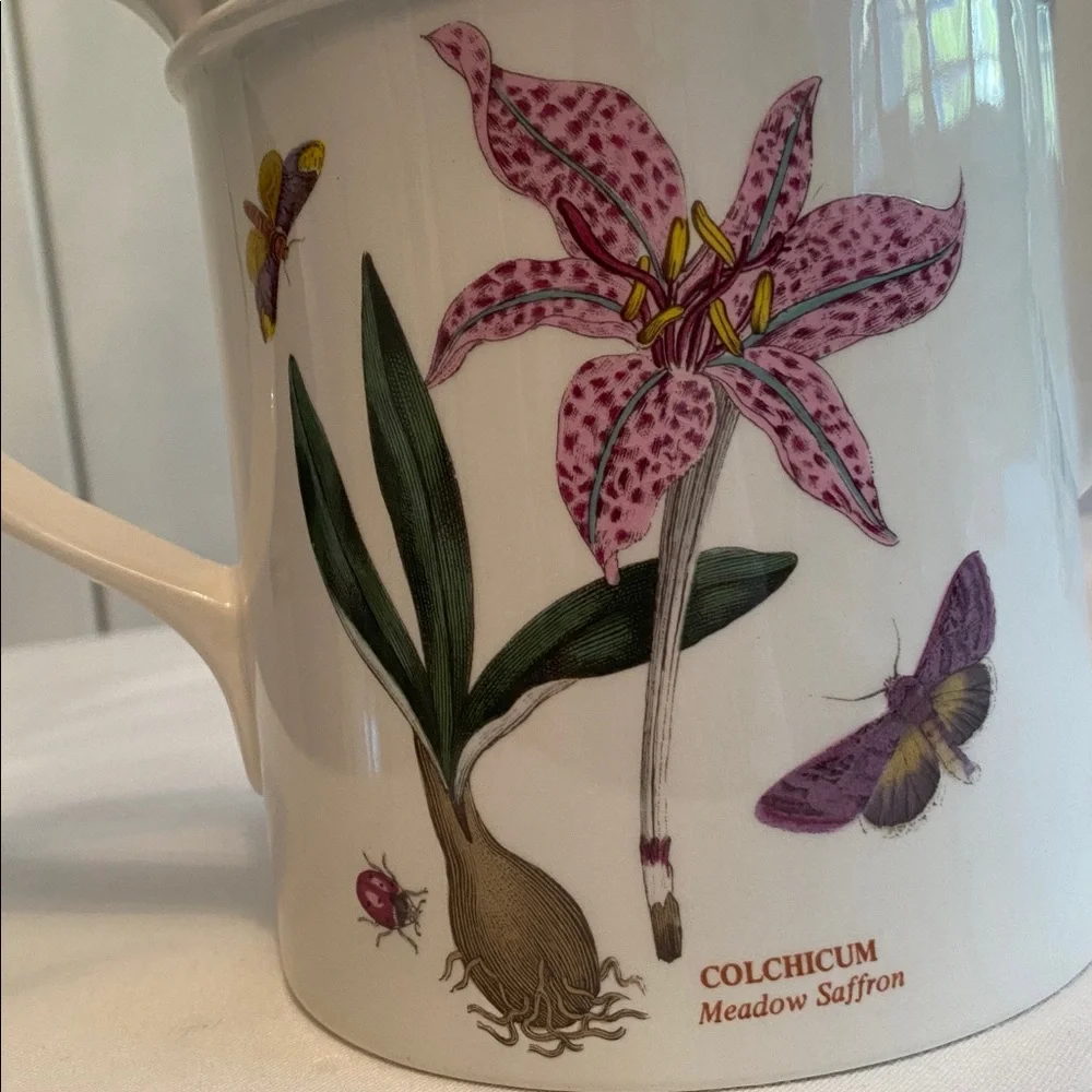 Portmeirion • “The Botanic Garden” Coffee Pot in Snowdrop & Crocus Flora Pattern - Picture 6 of 17